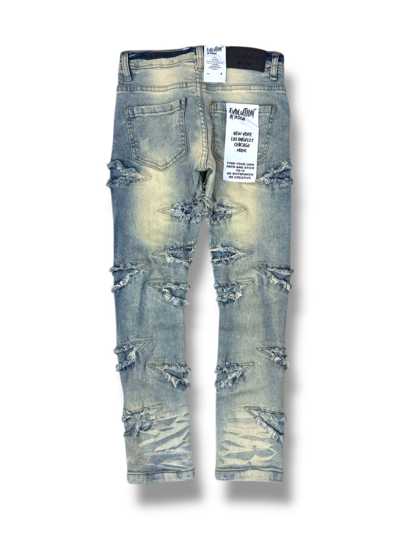 Evolution Kids 'Slim Darted' Denim (Lt. Tint) EV-330242K