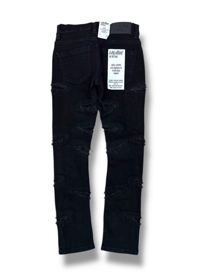 Evolution Kids 'Slim Darted' Denim (Jet Black) EV-330242K