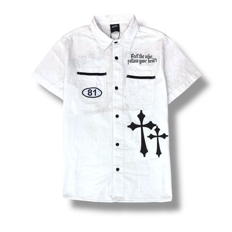 Switch 'Turbo' Woven T-Shirt (White) SS5309
