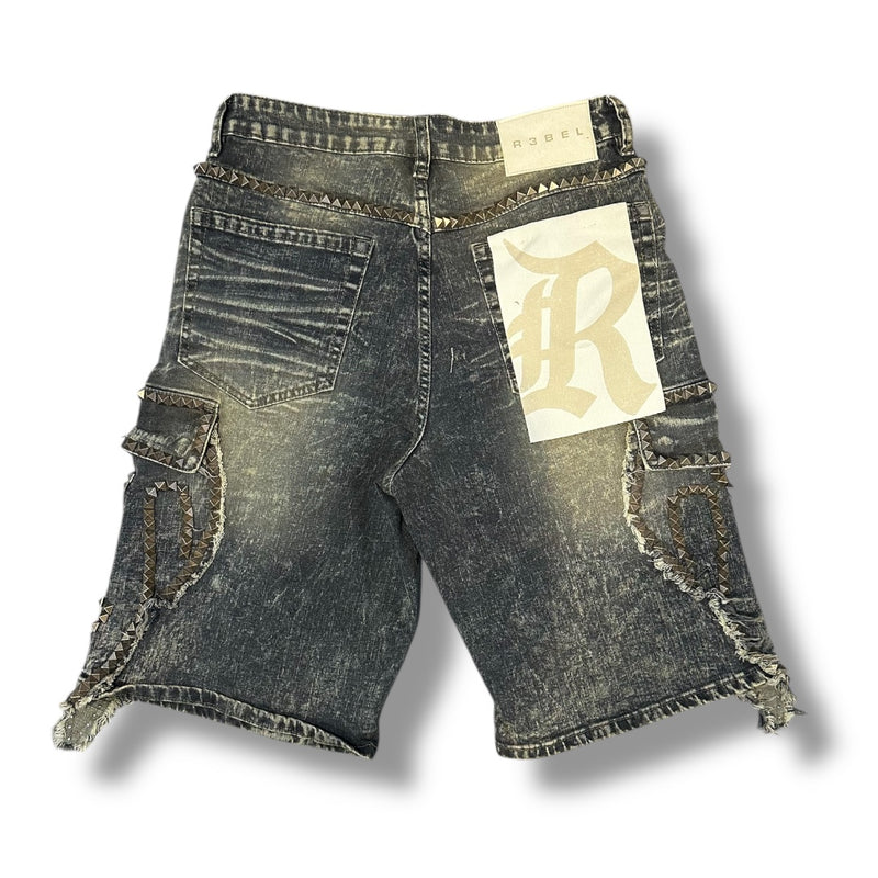 Rebel Denim 'Ignition' Denim Shorts (Rust) 651-963