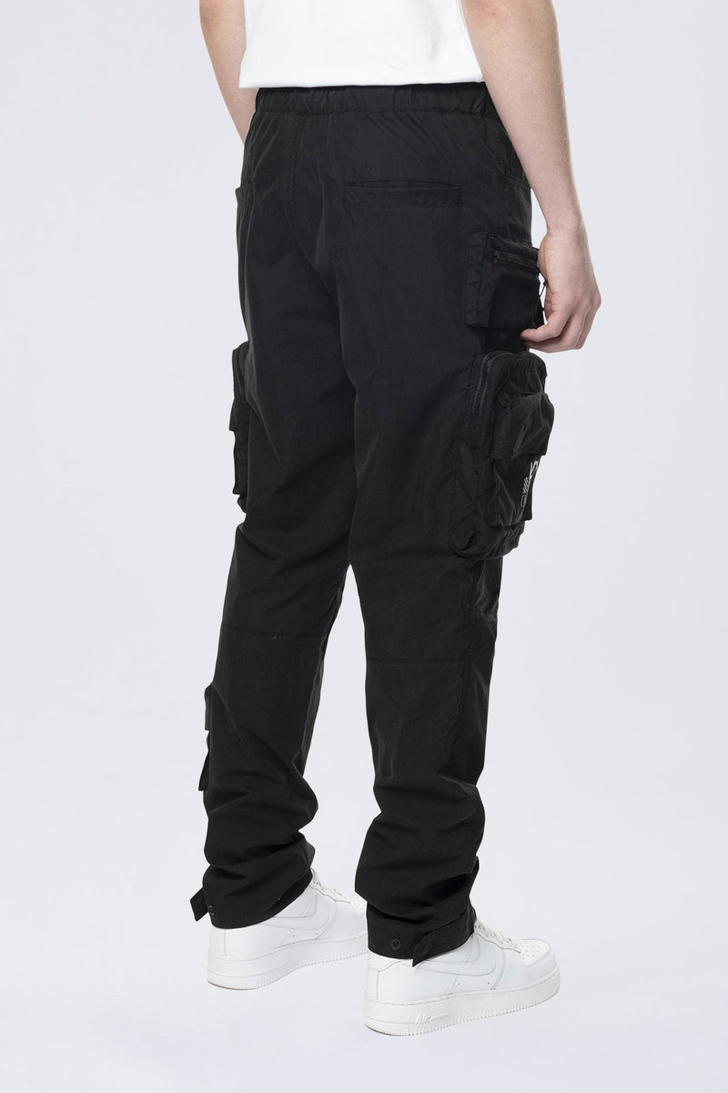 Smoke Rise 'Utility Cargo Windbreaker' Pants (Black) WP24582