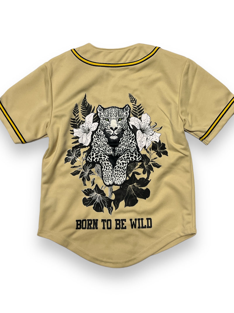 Black Pike Kids 'Born To Be Wild' Baseball Jersey (Khaki) BS4022 - Fresh N Fitted Inc 2