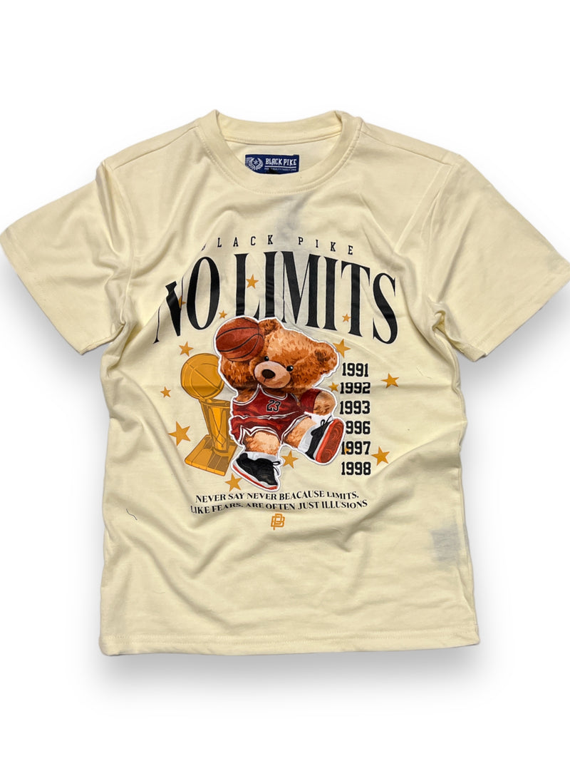 Black Pike Kids 'No Limits' T-Shirt (Natural) BS5132 - Fresh N Fitted Inc 2