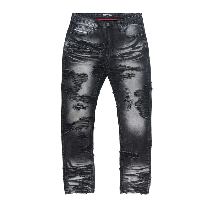 Makobi 'Prato' Jeans (Black Wash) M1781