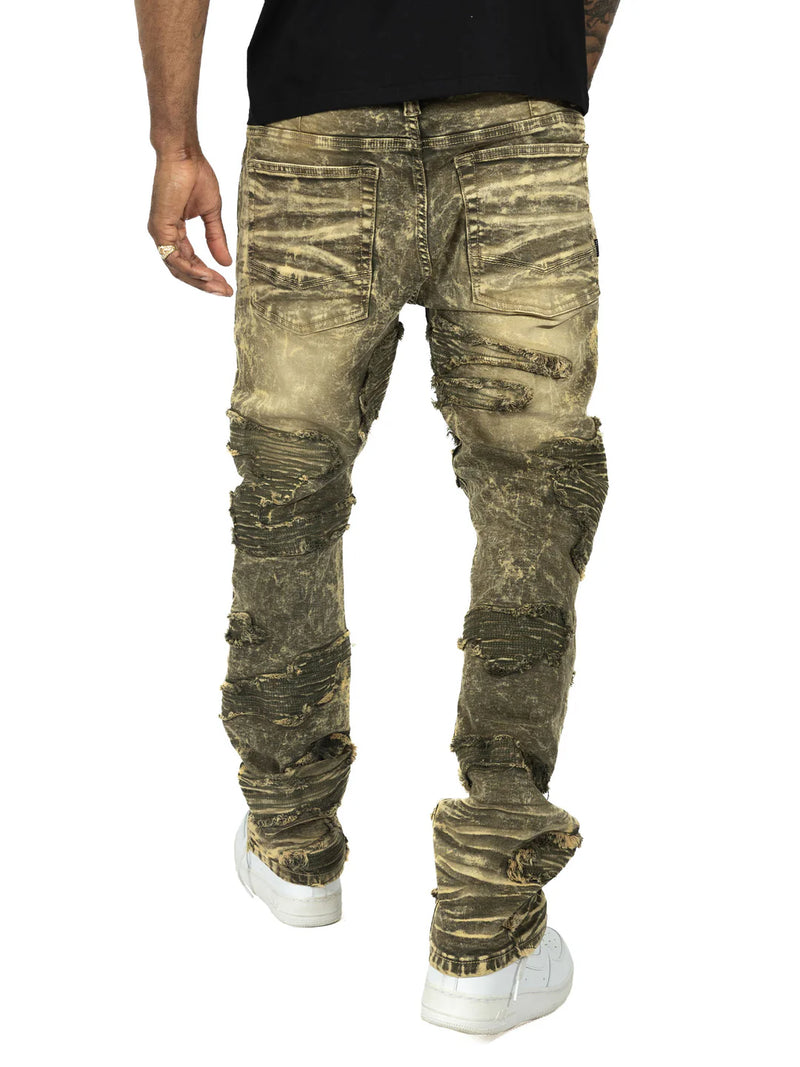 Makobi 'Prato' Jeans (Olive Wash) M1781