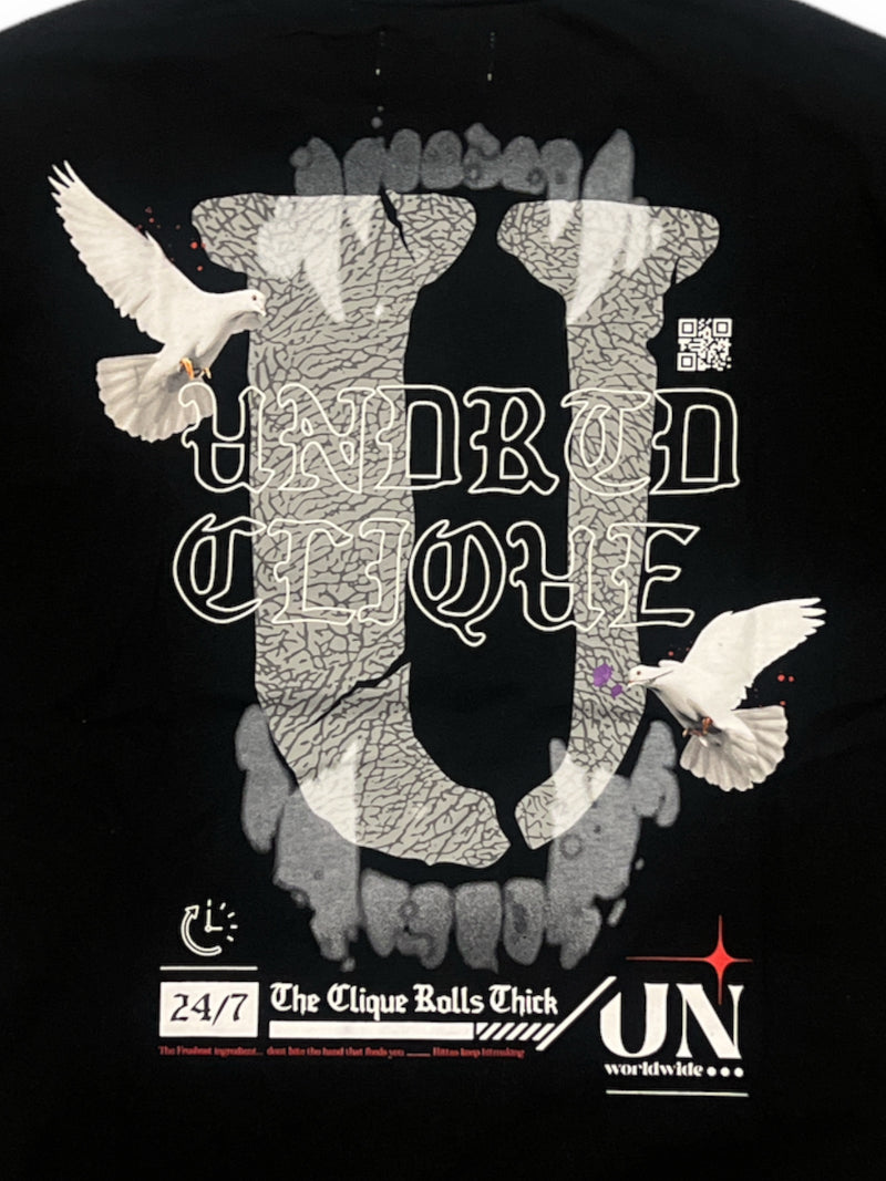 Highly Undrtd 'Clique Rolls' Tee (Black) US4103 - Fresh N Fitted Inc 2