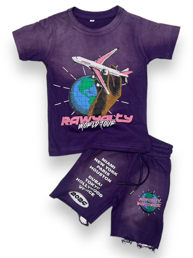 Rawyalty Kids 'WORLDWIDE' Set (Purple) RKC-000 - Fresh N Fitted Inc 2