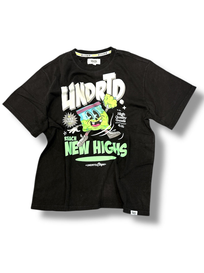 Highly Undrtd 'New Highs' Tee (Washed Black) US4110W