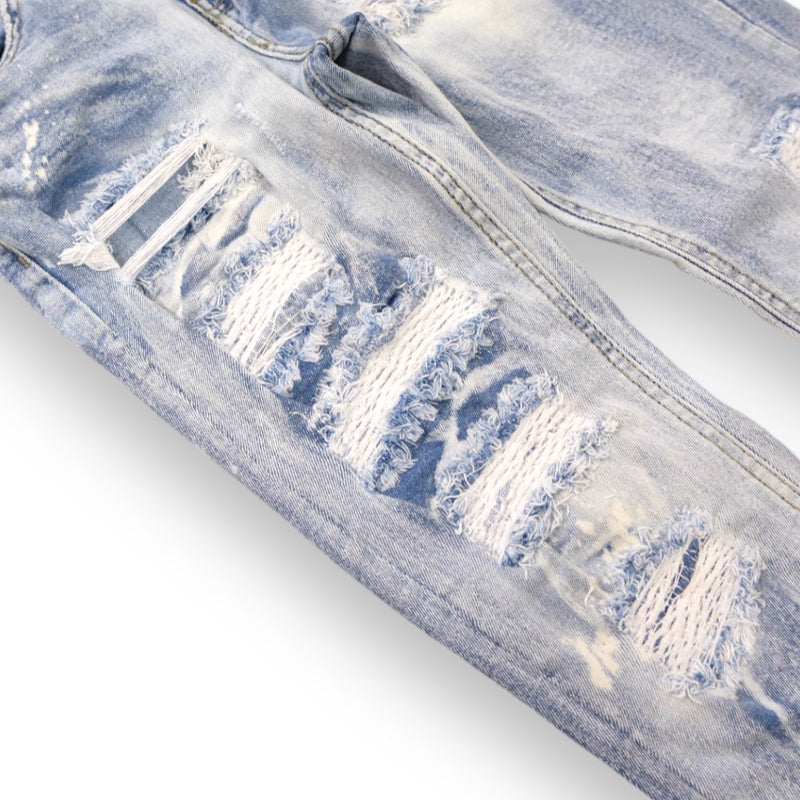 Evolution Kids 'Bleached' Distressed Denim (Ice Blue) EV-33953K