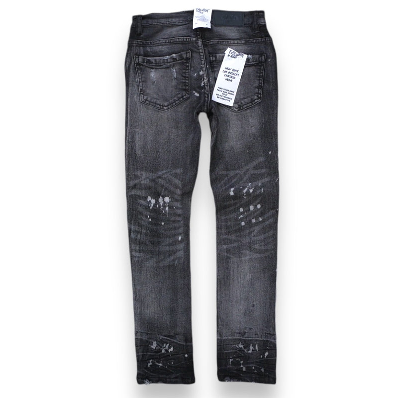 Evolution Kids 'Bleached' Distressed Denim (Washed Black) EV-33953K