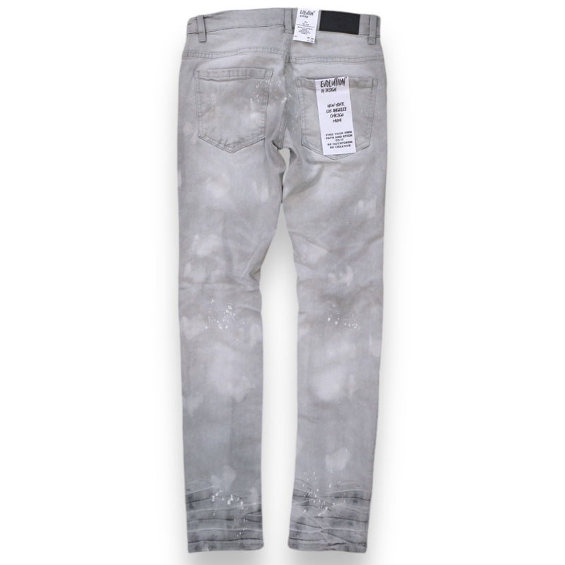 Evolution 'Bleached' Distressed Denim (Grey) EV-33953