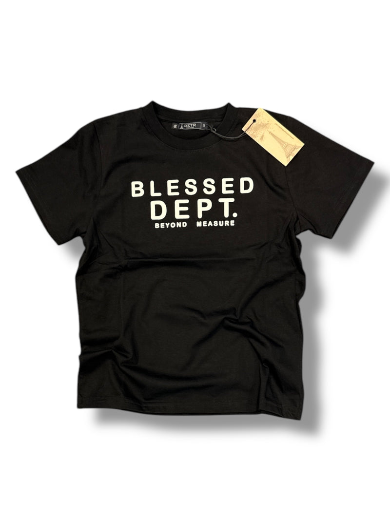 DSTR 'BLESSED DEPT' Kids T-Shirt (Black)