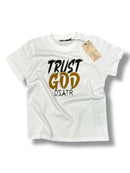 DSTR 'TRUST GOD' Kids T-Shirt (White) - FRESH N FITTED