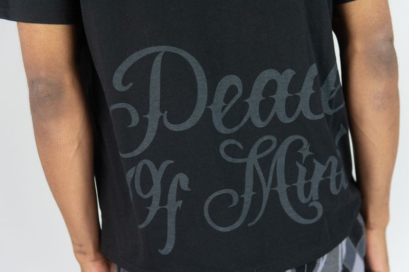 Rebel Minds 'Peace Of Mind' Oversized T-Shirt (Black) 151-142