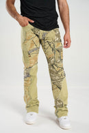 Taker 'Camo Cut Sew' Cargo Stack Denim (Gray Camo) T4055 - FRESH N FITTED