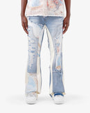 VOYAGE STUDIO 'PURE' Flare Carpenter With Digital Print Denim (LSB) 51P01 - FRESH N FITTED