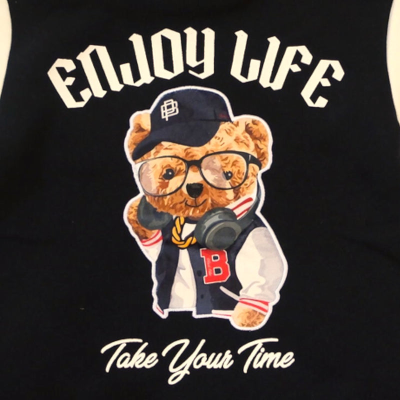 Black Pike Kids 'Enjoy Life' Fleece Crewneck