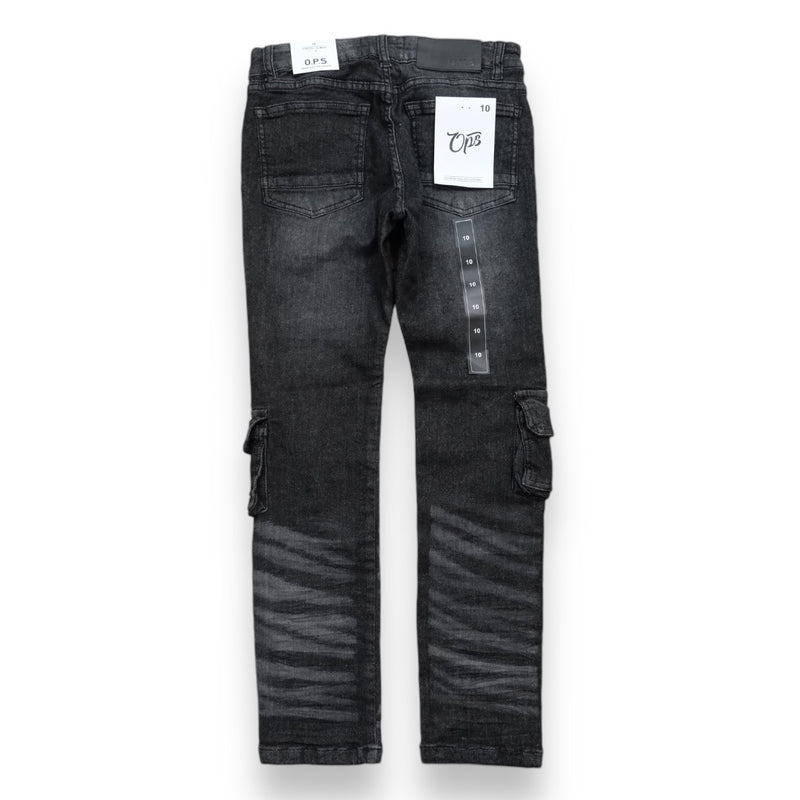 Ops Kids 'Cargo' Utility Pants (Black Sand) OPS1706