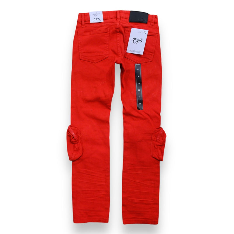 Ops Kids 'Cargo' Utility Pants (Red) OPS1704