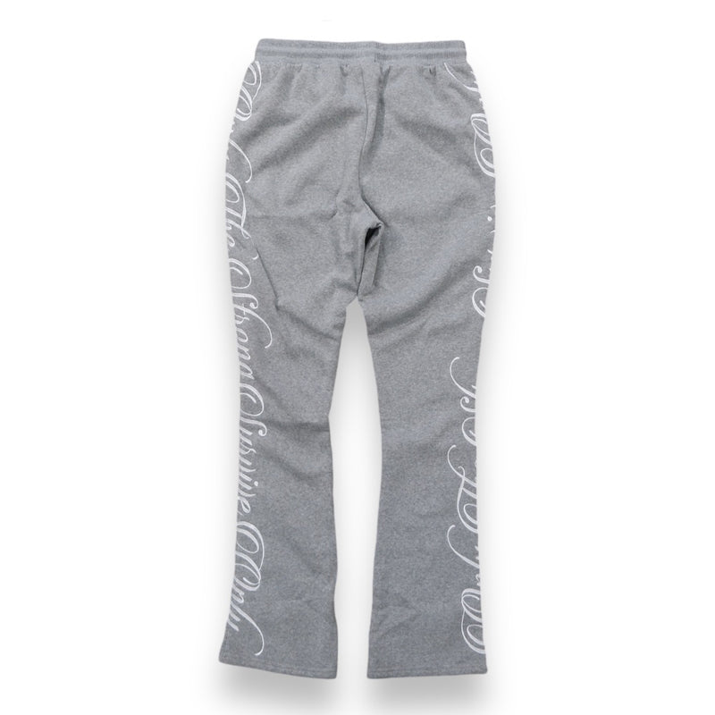 Black Pike (Only The Strong Survive) Stacked Sweat Pants (H.Grey) FB3441ST