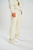Taker 'Essential' Stacked Fleece Pants (Cream) E403 - FRESH N FITTED