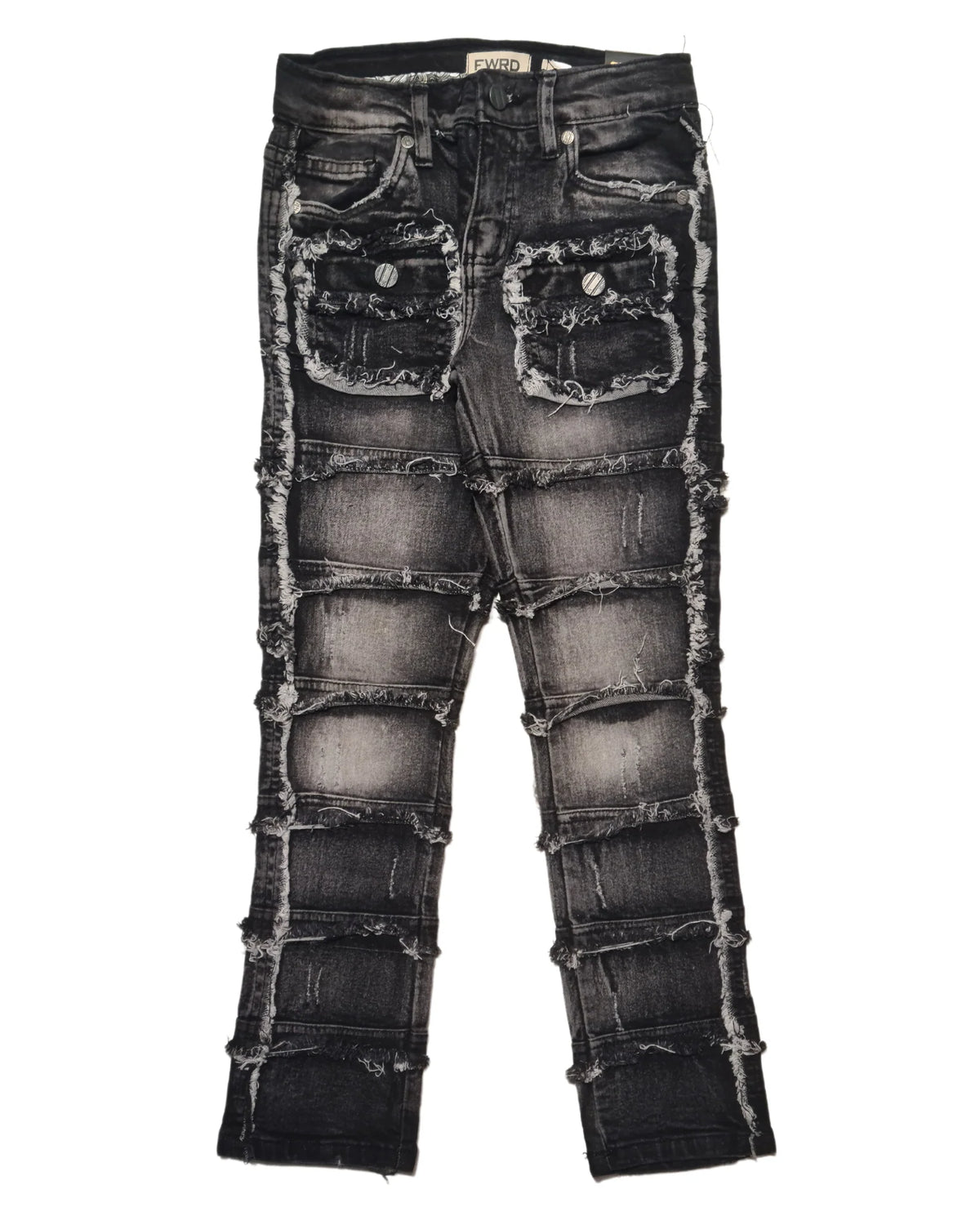 DISCERNMENT】Capital Blue Black Washed Balloon Denim PT DISCERNMENT】Capital Blue Black Washed Balloon Denim PT