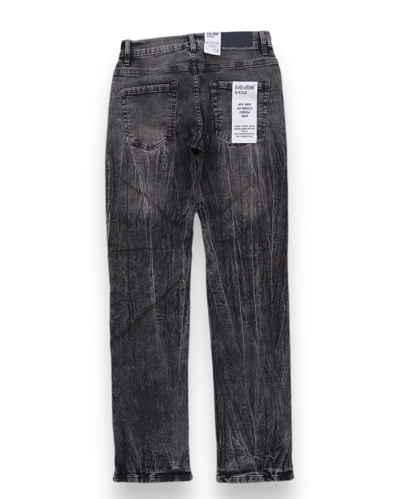 Evolution 'Standard' Slim Straight Denim (Washed Black) EV-330187