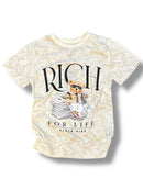 Black Pike Kids 'Rich For Life' T-Shirt/Short Set (Natural) SB1507SK - FRESH N FITTED
