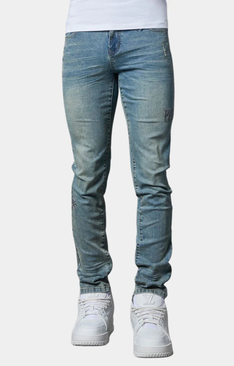 PAINLAB 'Pain' Stacked Denim (V. Blue) P41VBSD