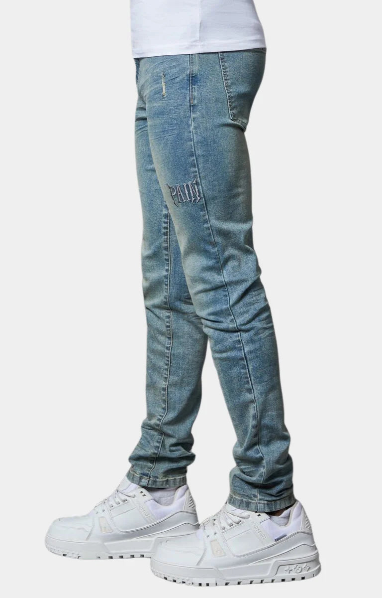 PAINLAB 'Pain' Stacked Denim (V. Blue) P41VBSD
