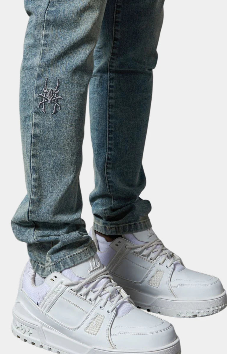 PAINLAB 'Pain' Stacked Denim (V. Blue) P41VBSD
