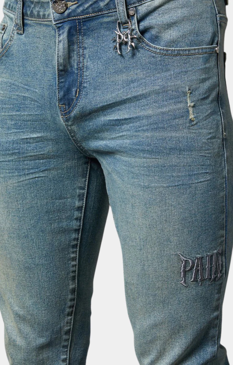 PAINLAB 'Pain' Stacked Denim (V. Blue) P41VBSD