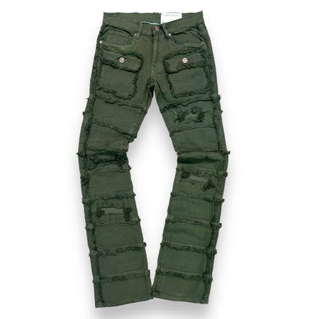 FWRD 'Layers' Stacked Denim (Olive) FW-330044A