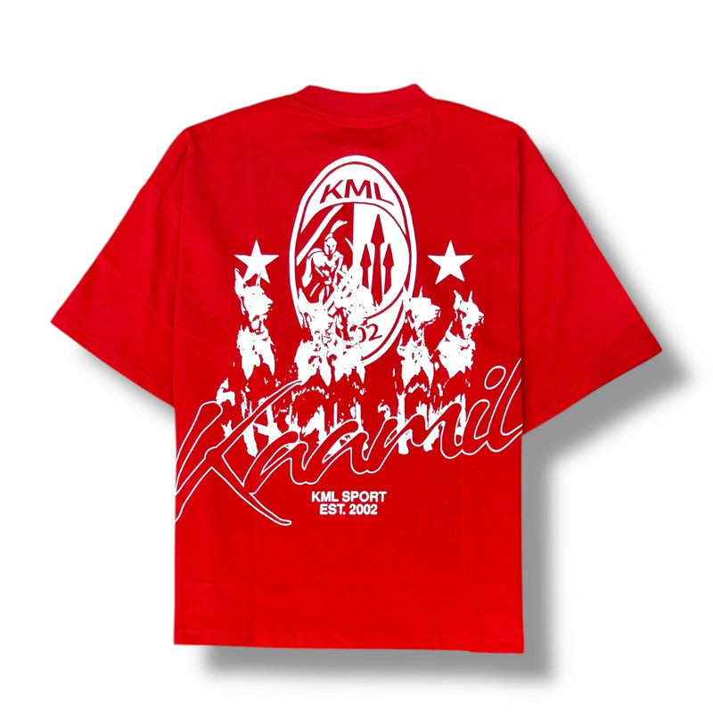 KML ‘DERBY’ T-Shirt (Cherry Red) - FRESH N FITTED