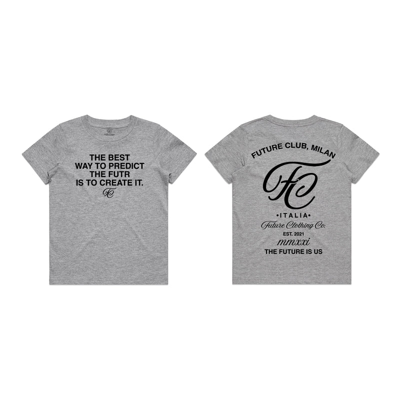 FUTR Kids "Future Club" T-Shirt In Heather Grey - FRESH N FITTED-2 INC