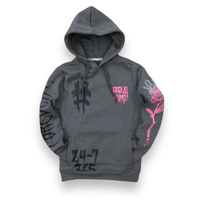 Highly Undrtd 'Praying Hand' Hoodie (Pewter) UF4661