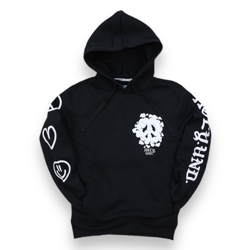 Highly Undrtd 'Puff Peace Cloud' Hoodie (Black) UF4656