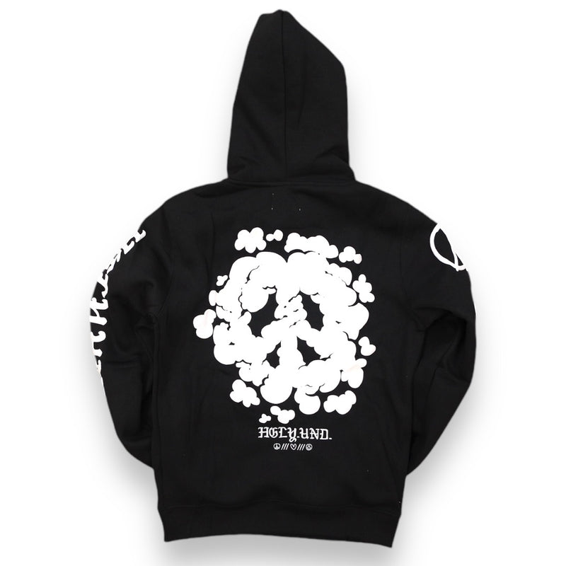 Highly Undrtd 'Puff Peace Cloud' Hoodie (Black) UF4656