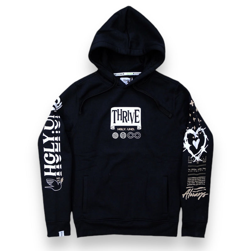 Highly Undrtd 'Always Thrive' Hoodie (Black) UF4659