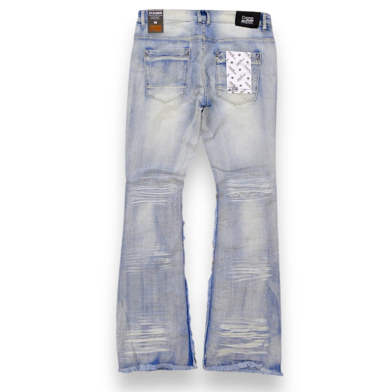 Copper Rivet 'Side Distress' Stacked Denim (LSB) 433077