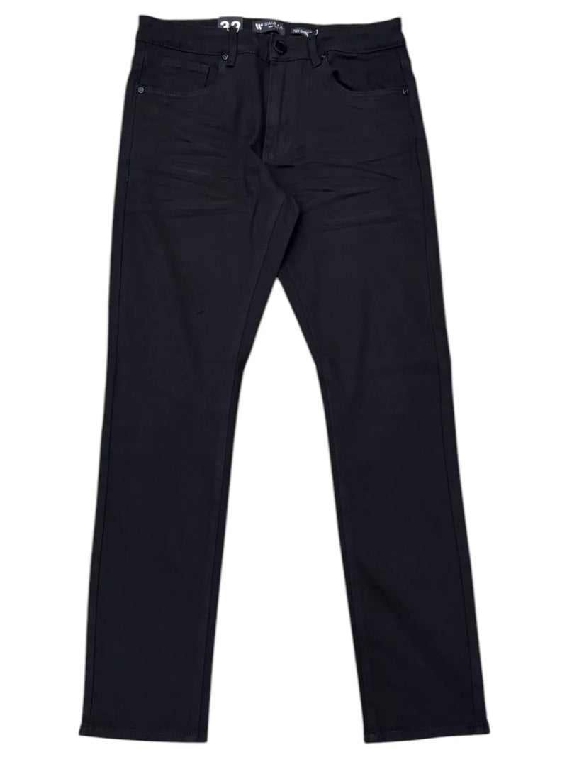 Waimea 'Flex' Plain Skinny Denim (Jet Black) M8248T