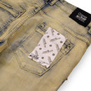 Copper Rivet 'Side Distress' Stacked Denim (DTB) 433077 - FRESH N FITTED