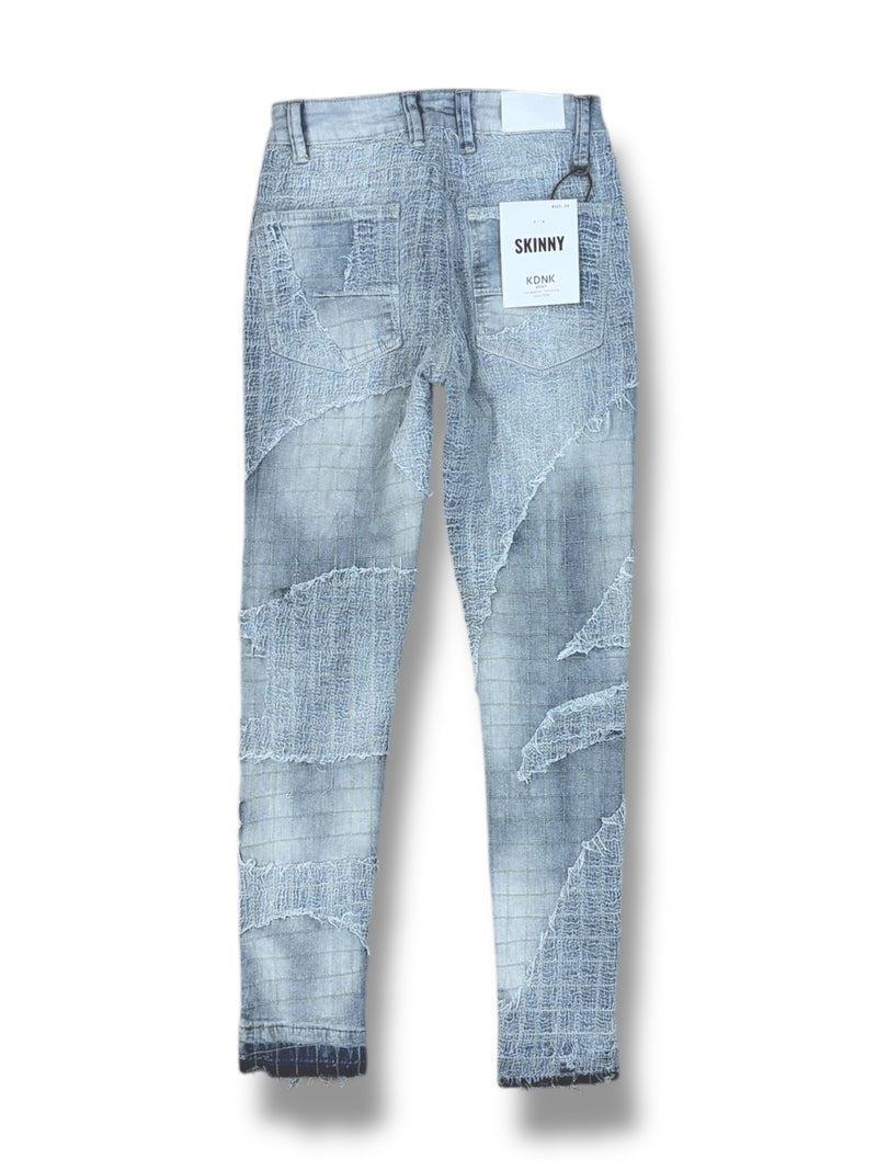 KDNK Lace Patched Denim (Blue) KND4703