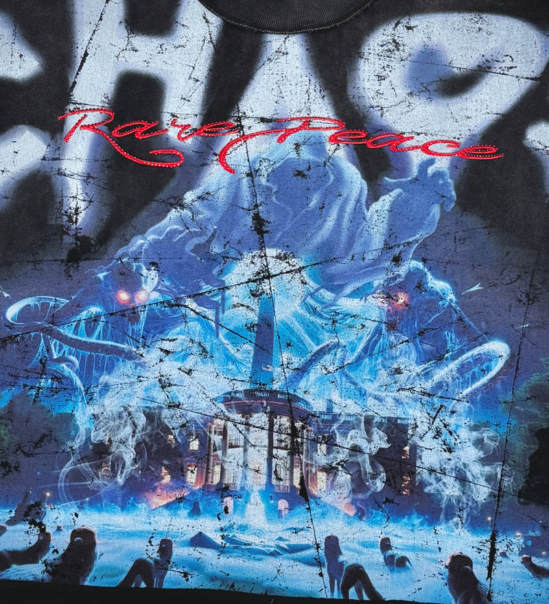 Rare Peace 'THE END OF AN ERA' Oversized Cropped T-shirt (BK. Black) RT5028 - FRESH N FITTED