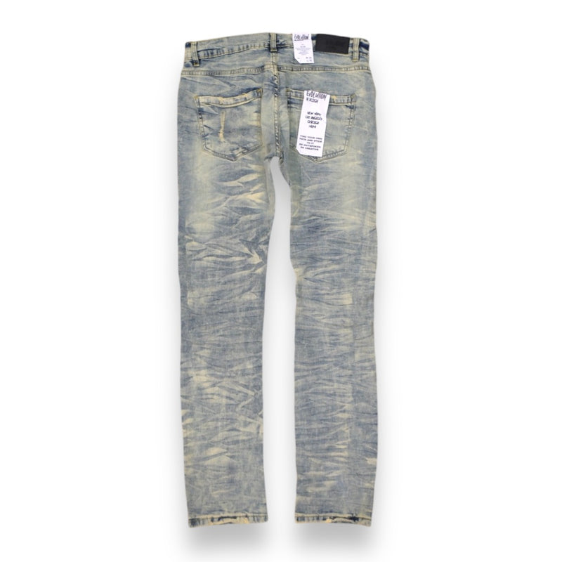 Evolution 'Wild Tiger' Distressed Ripple Denim (Ice Tint) EV-33319