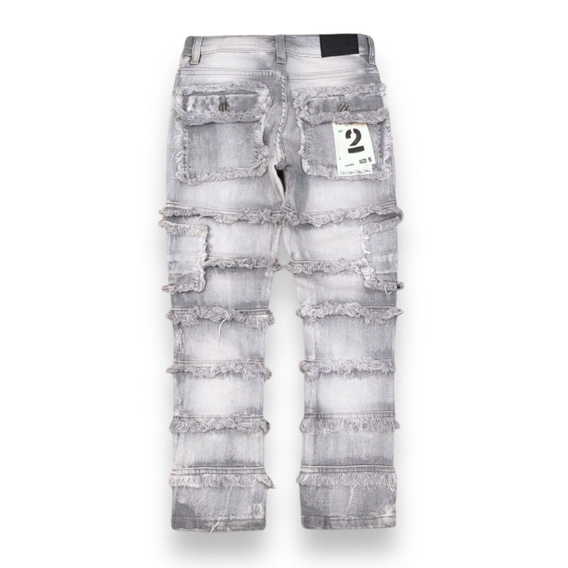 FWRD Kids 'Patchwork' True Stacked Denim (Grey) FW-33958/ LK