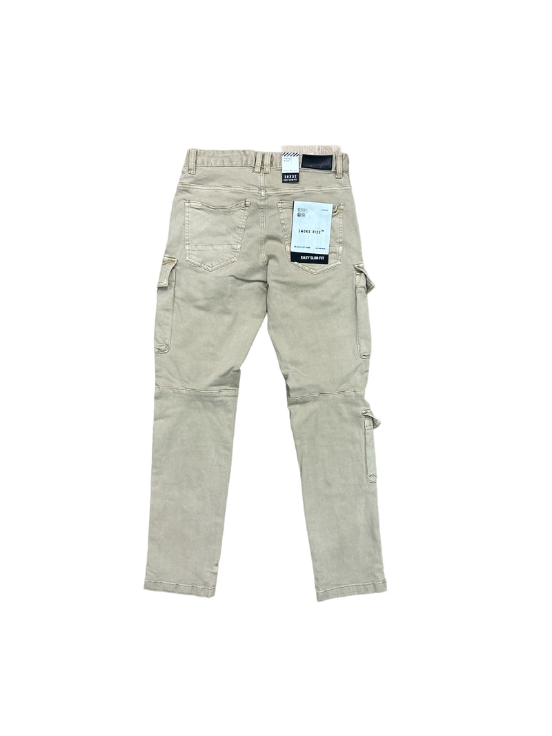 Smoke Rise 'Outdoor Twill Cargo' Pants (Khaki) JP23614 - Fresh N Fitted Inc