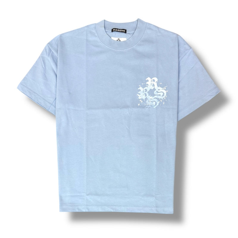 RSUAVE ‘MONOGRAM' T-Shirt (Powder Blue) - FRESH N FITTED