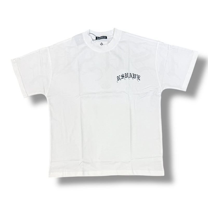 RSUAVE ‘REALEZA' T-Shirt (White/Black) - FRESH N FITTED