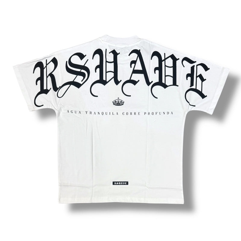 RSUAVE ‘REALEZA' T-Shirt (White/Black) - FRESH N FITTED